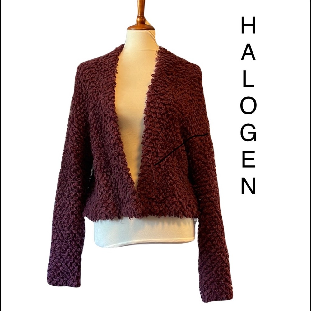 Halogen open textured cardigan